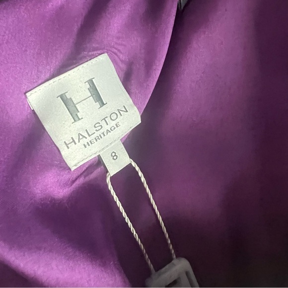 Halston Heritage ONE SHOULDER RUFFLE DRESS, New with Tags - Picture 5 of 6